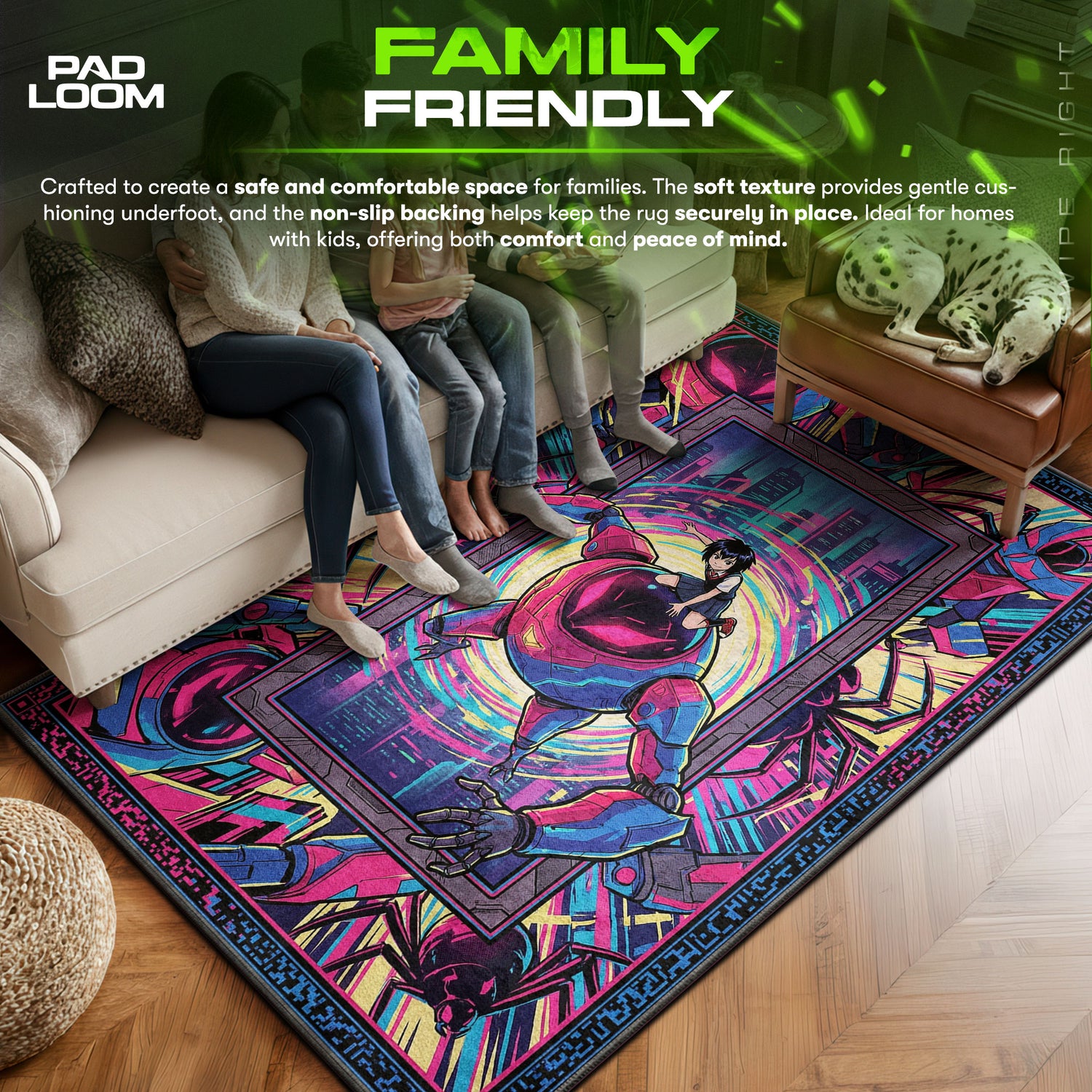 Peni Parker Neon Mech Rug - Marvel Chair Mat