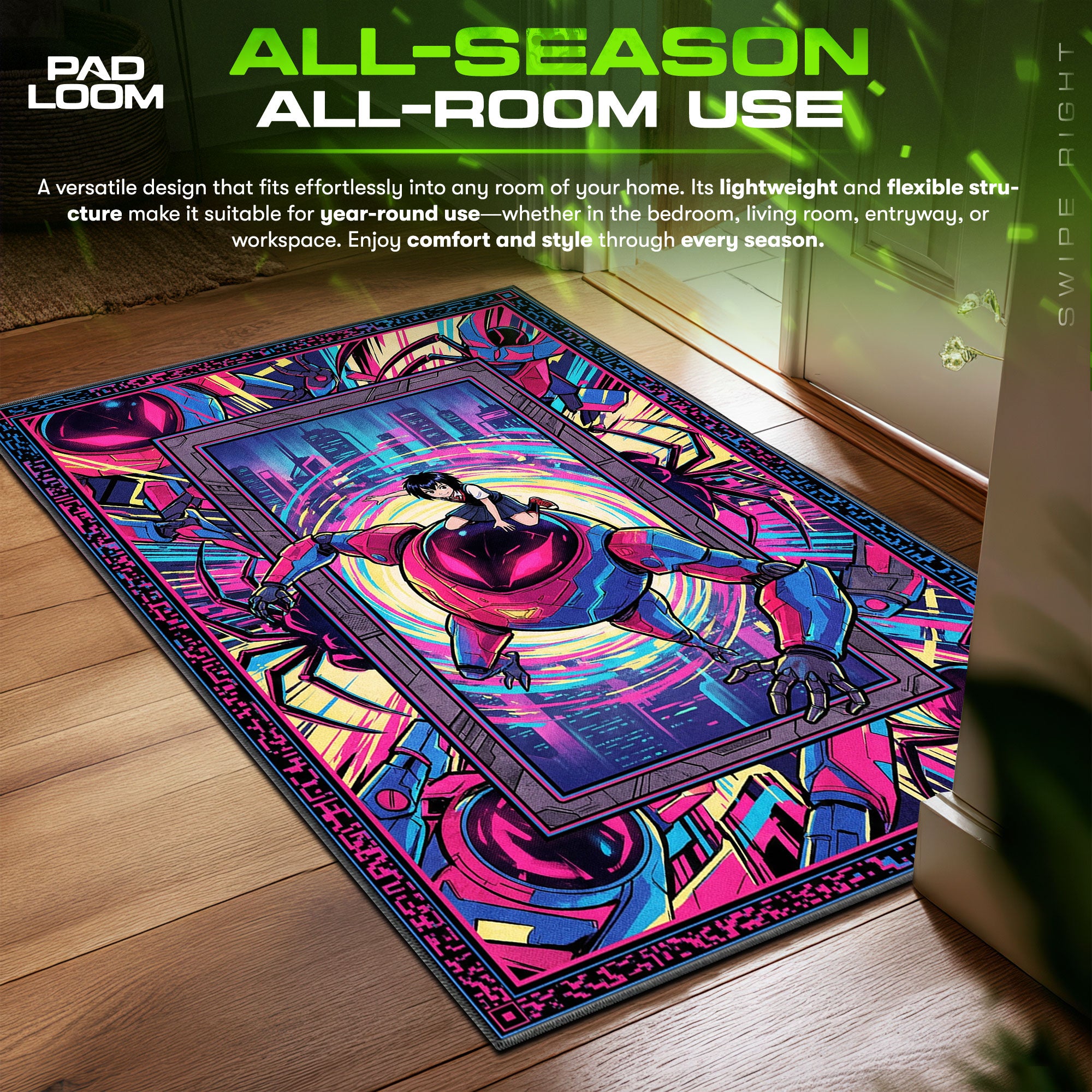 Peni Parker Neon Mech Rug - Marvel Chair Mat