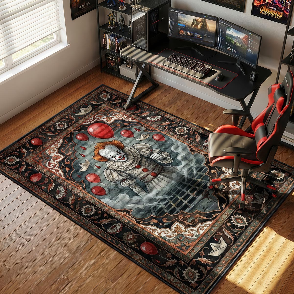 Pennywise Sewer Grate IT Room rug — main product view