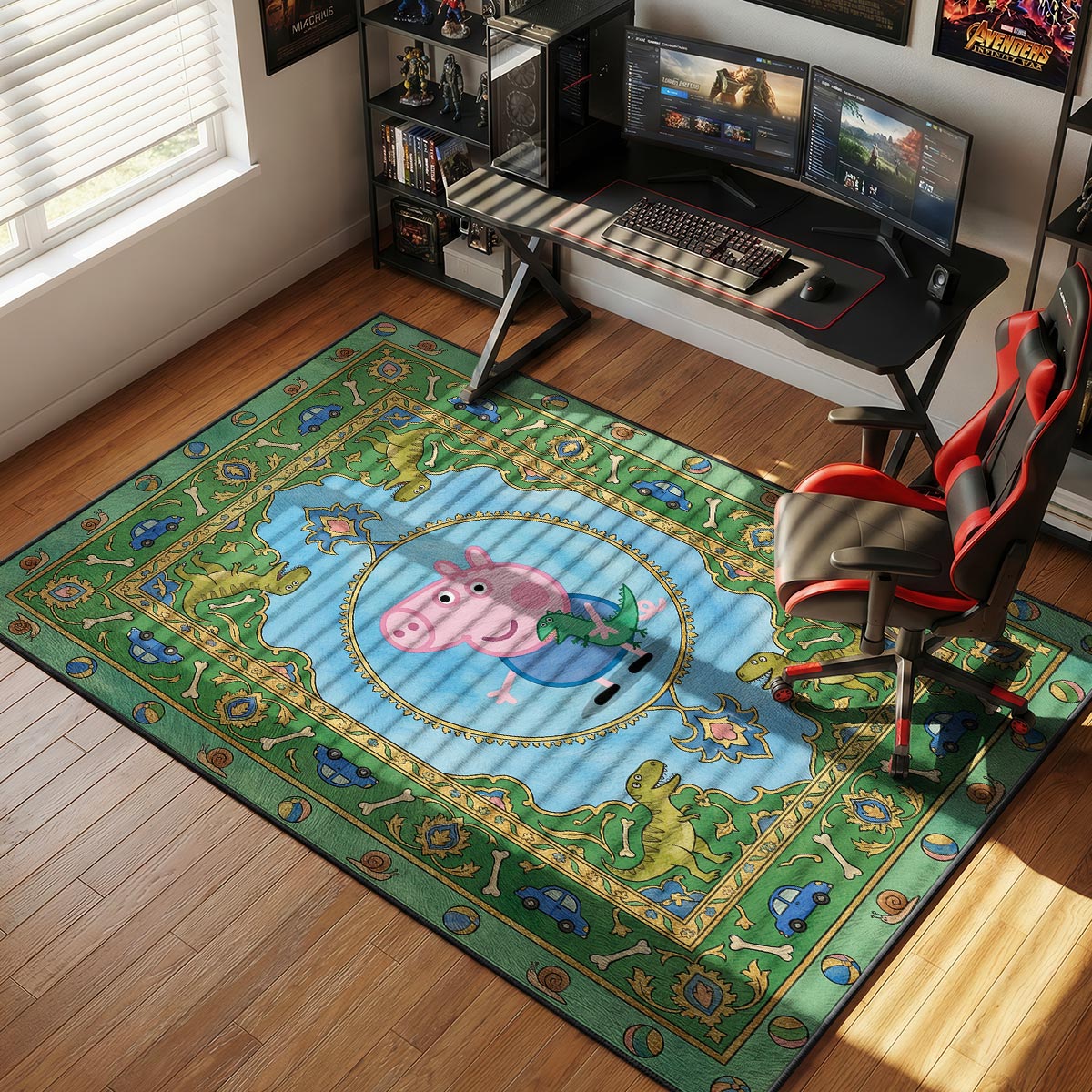 Peppa Pig Dinosaur Adventure Kids Floor rug — main product view