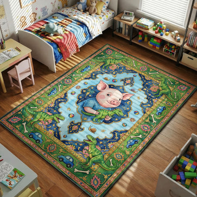 Peppa Pig Dinosaur Toy Rug - Kids Floor Mat