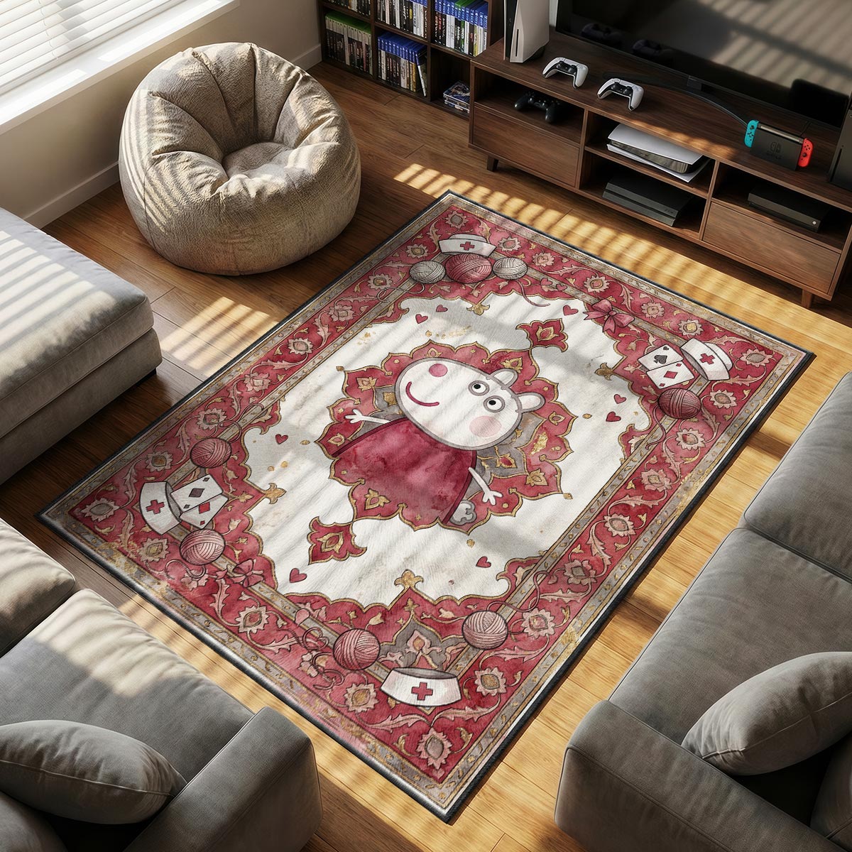 Peppa Pig themed area rug for Vintage fans