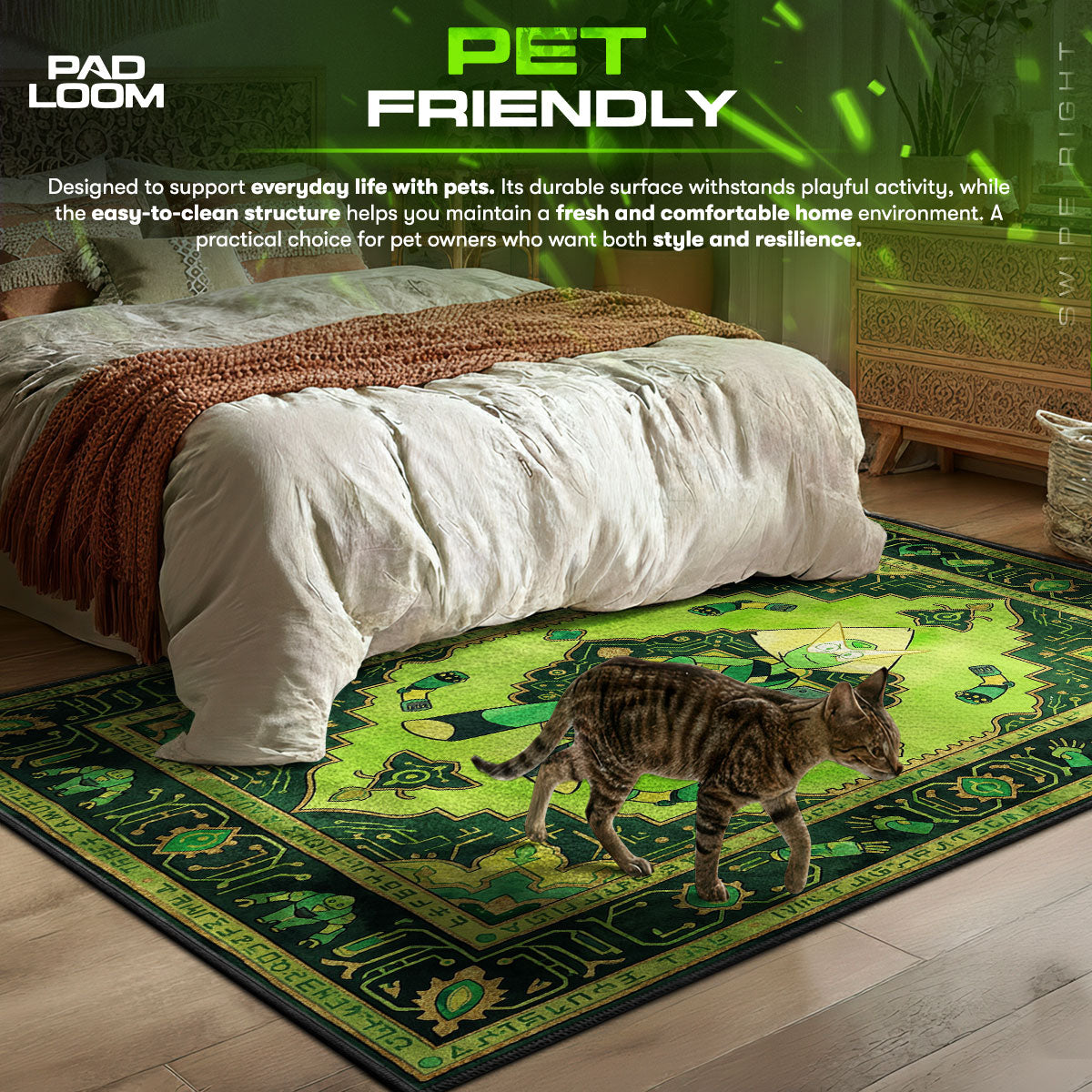 Detailed close-up of Peridot rug pattern