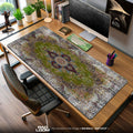 Persian Green Medallion Mouse Pad, Artistic Style Gaming Desk Mat Padloom