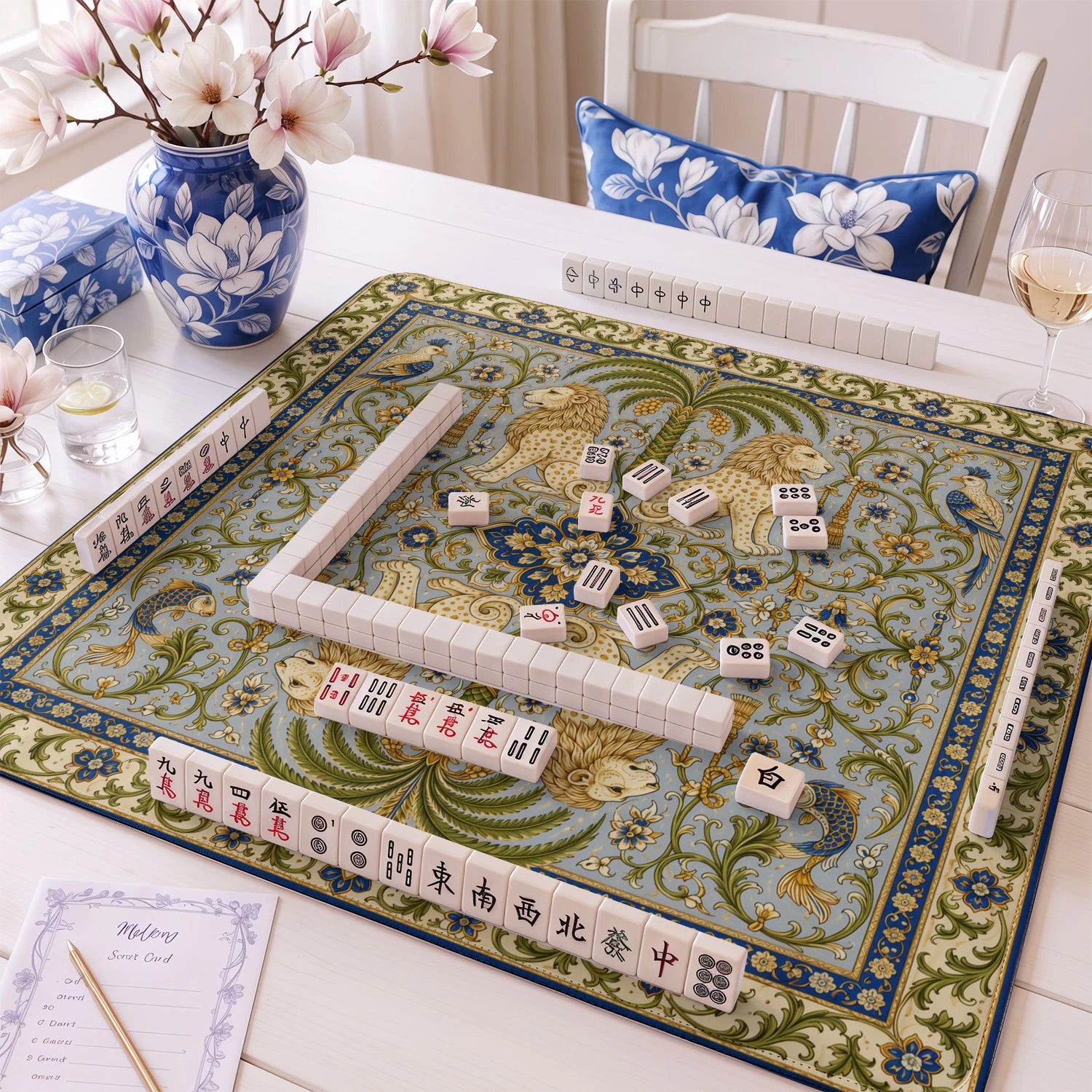Persian Lion mahjong mat – M (60x60 cm) and L (81x81 cm) sizes