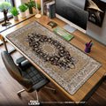 Persian Midnight Medallion Mouse Pad, Ornate Style Gaming Desk Mat Padloom