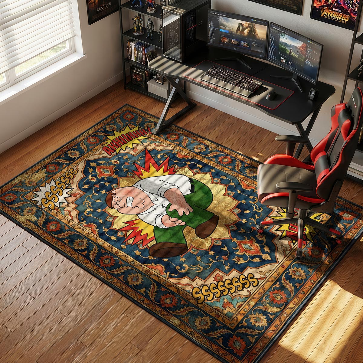 Peter Griffin Hurt Knee Family Guy Room rug — main product view