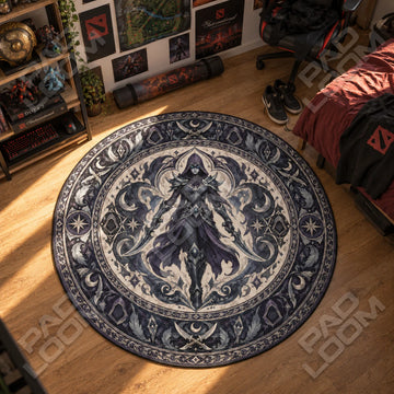 Phantom Assassin Moonlit Round Rug - Dota 2 Chair Mat