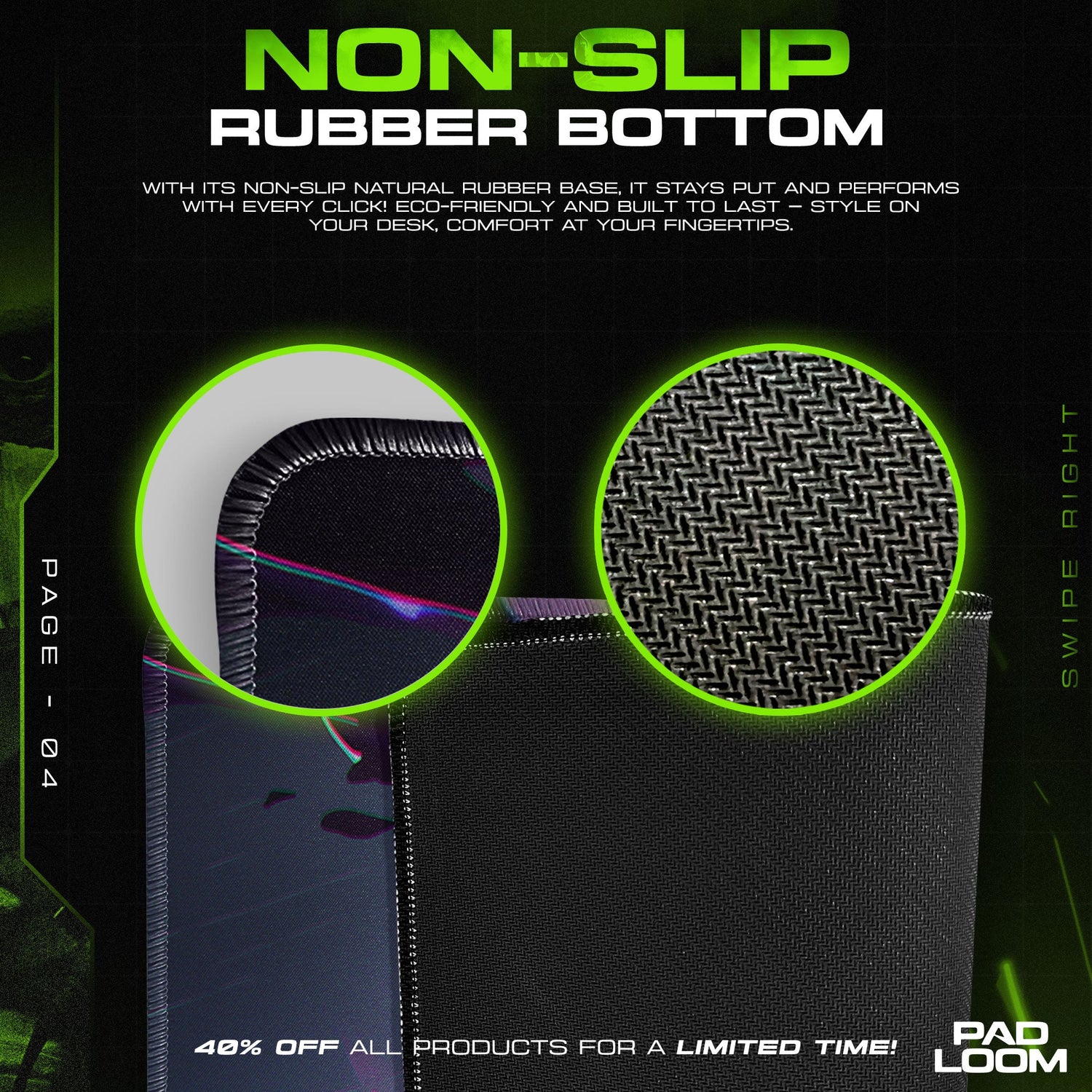 Phantom Pulse Gengar Mouse Pad, Ghost Pokémon Gaming Desk Mat Padloom