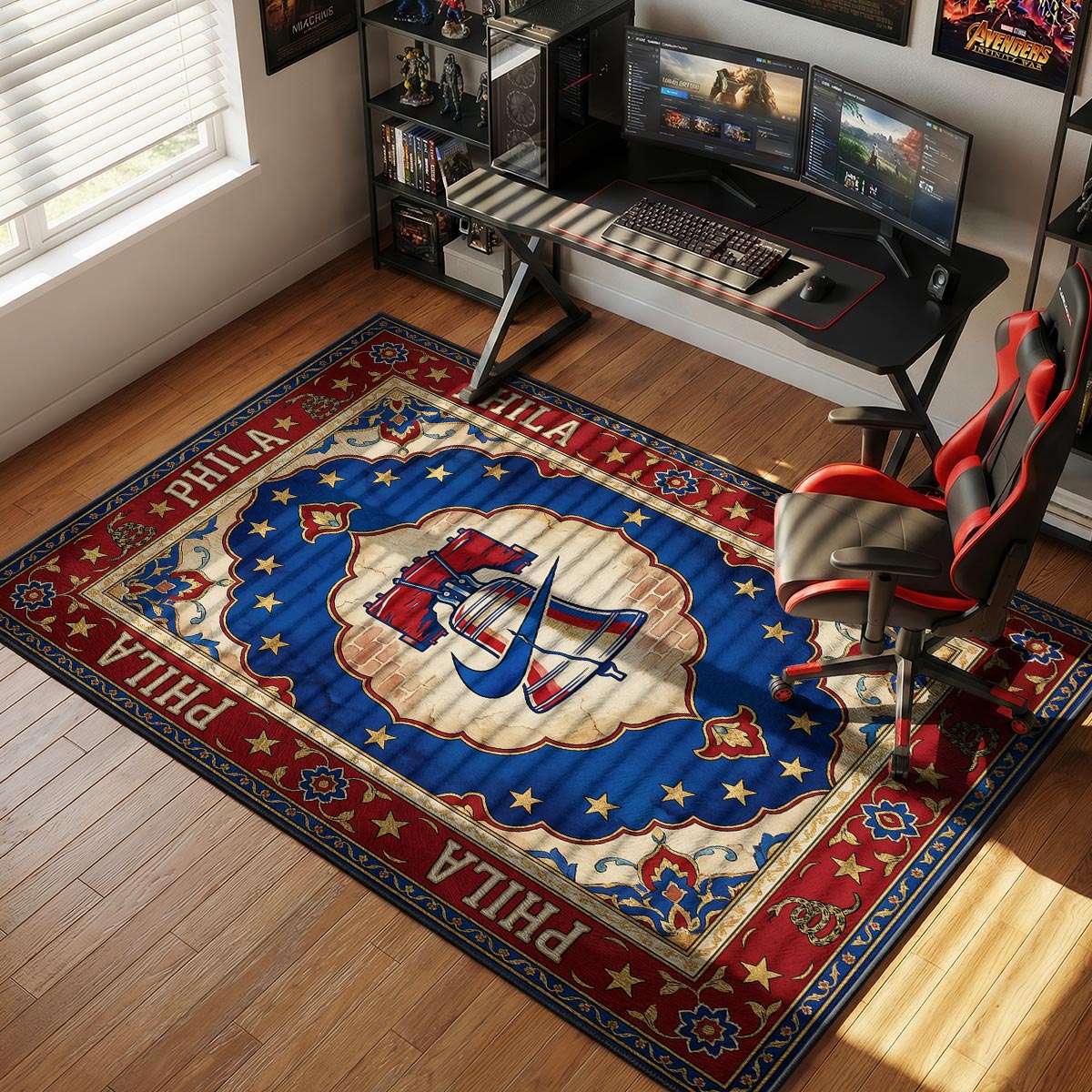 Phila Liberty Bell Crest Rug - Streetwear Floor Mat