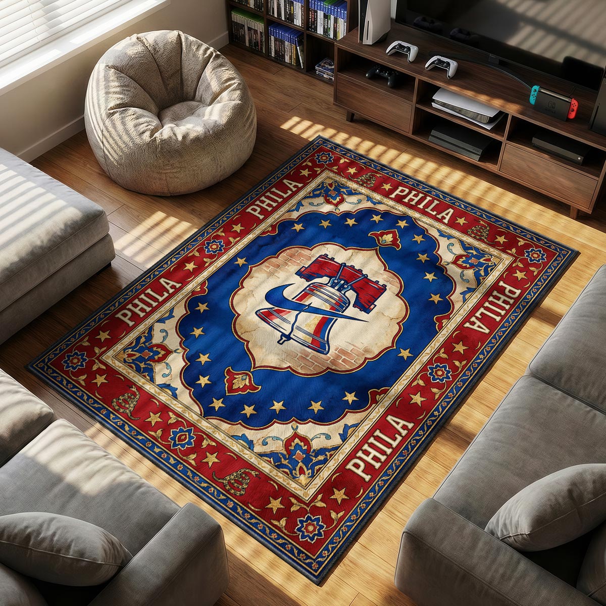 Phila Liberty Bell Crest Rug - Streetwear Floor Mat