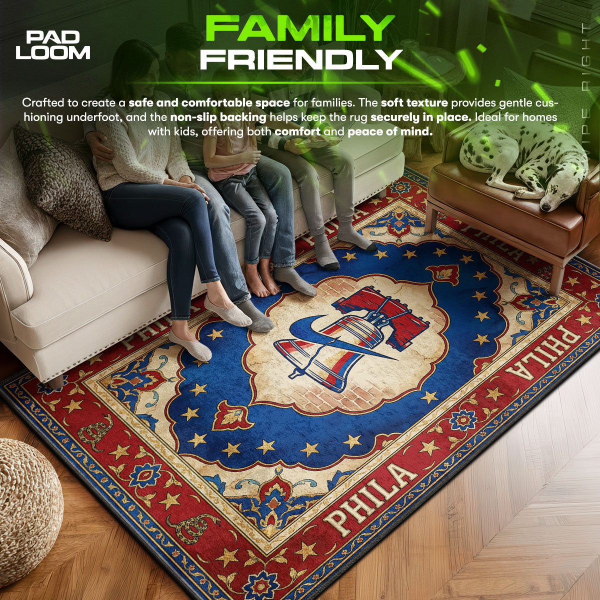 Phila Liberty Bell Crest Rug - Streetwear Floor Mat