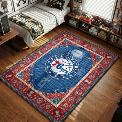 Philadelphia 76ers Map Rug - Basketball Floor Mat