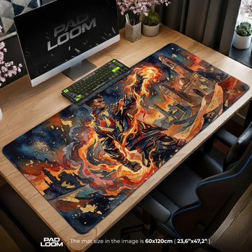 Phoenix Blazing Fist Mouse Pad - Valorant Desk Mat