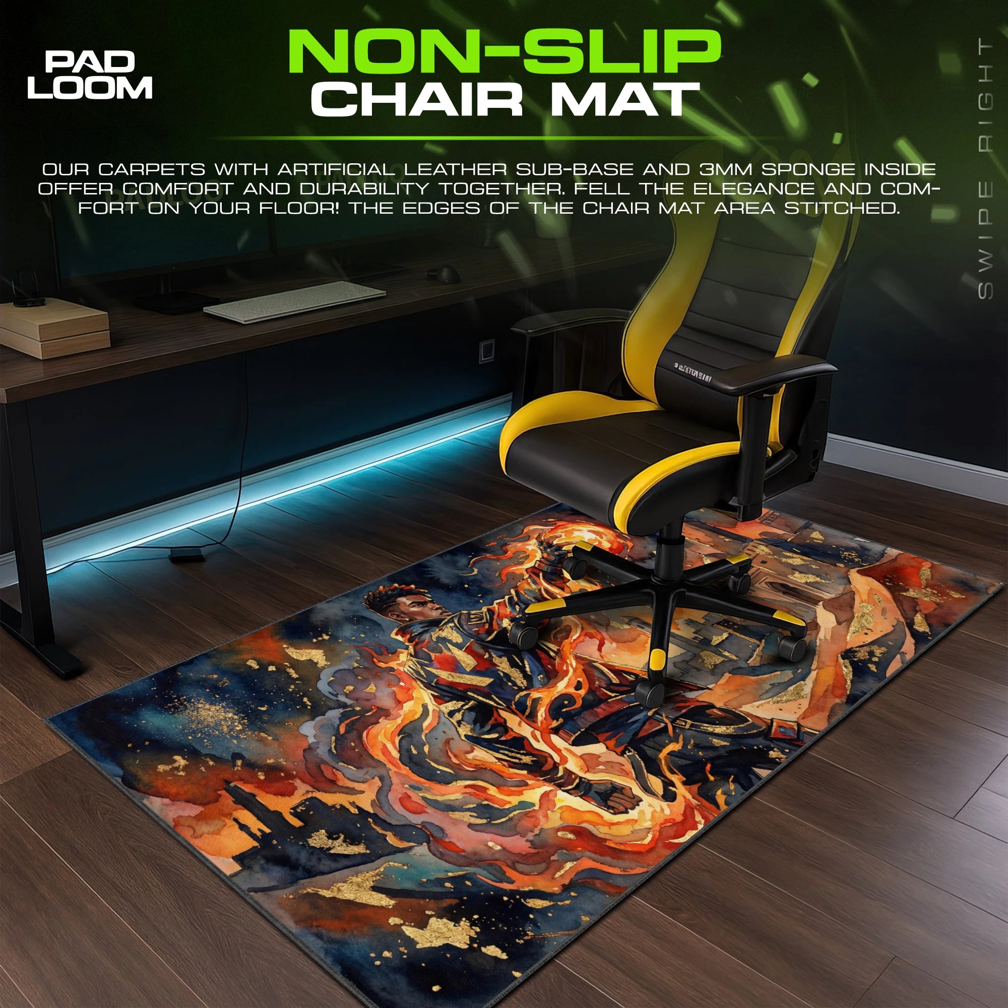 Phoenix Blazing Fist Mouse Pad - Valorant Desk Mat