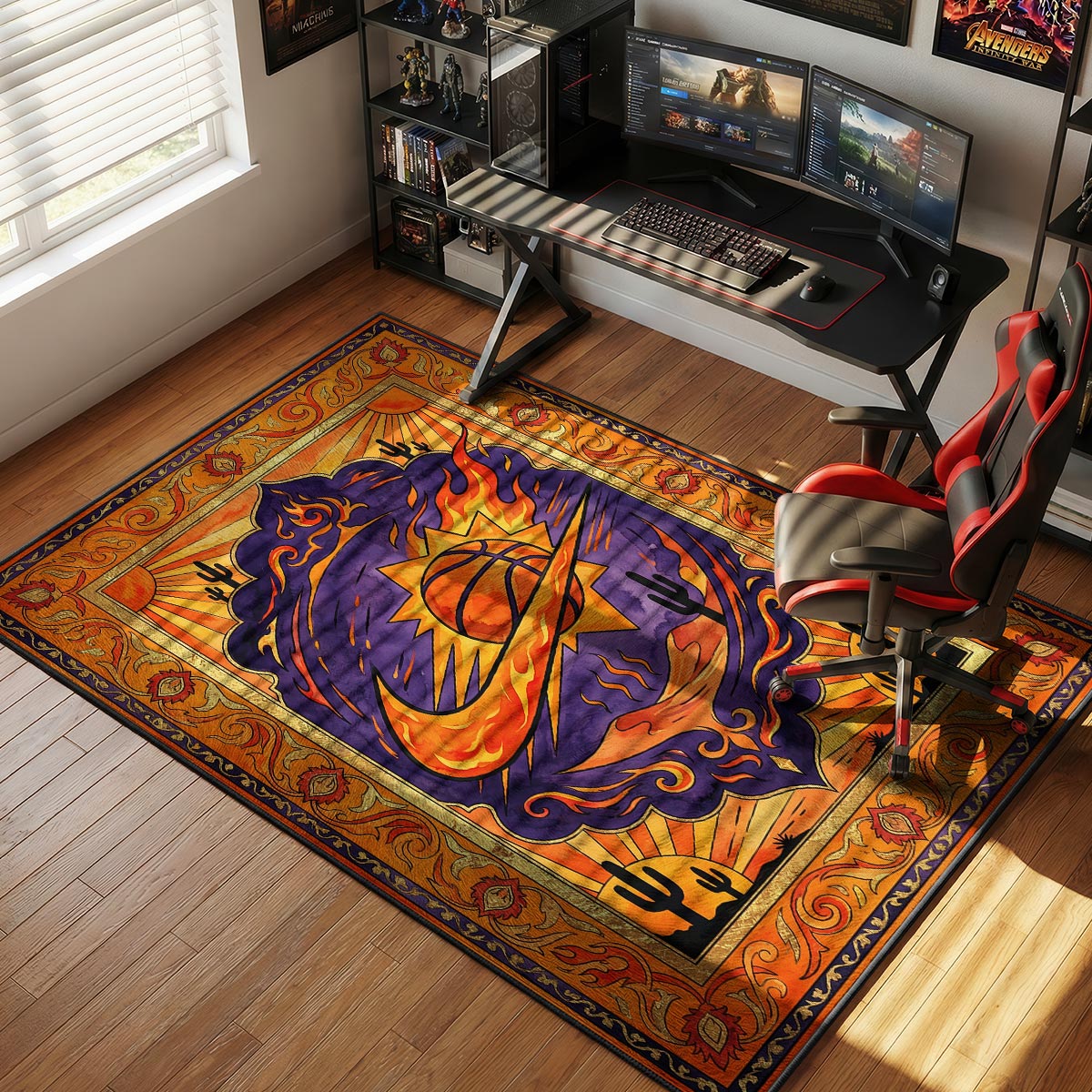Phoenix Suns Desert Flame Hypebeast Floor rug — main product view