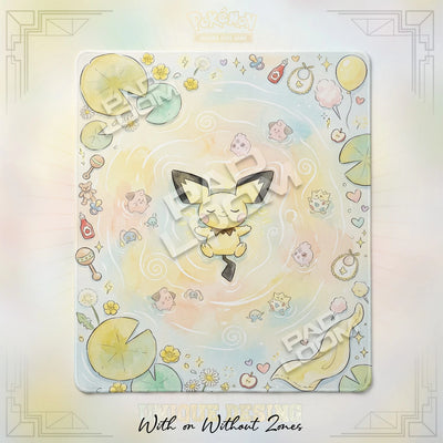 Pichu Sparkle Playmat - 2 Player Pokemon TCG Mat