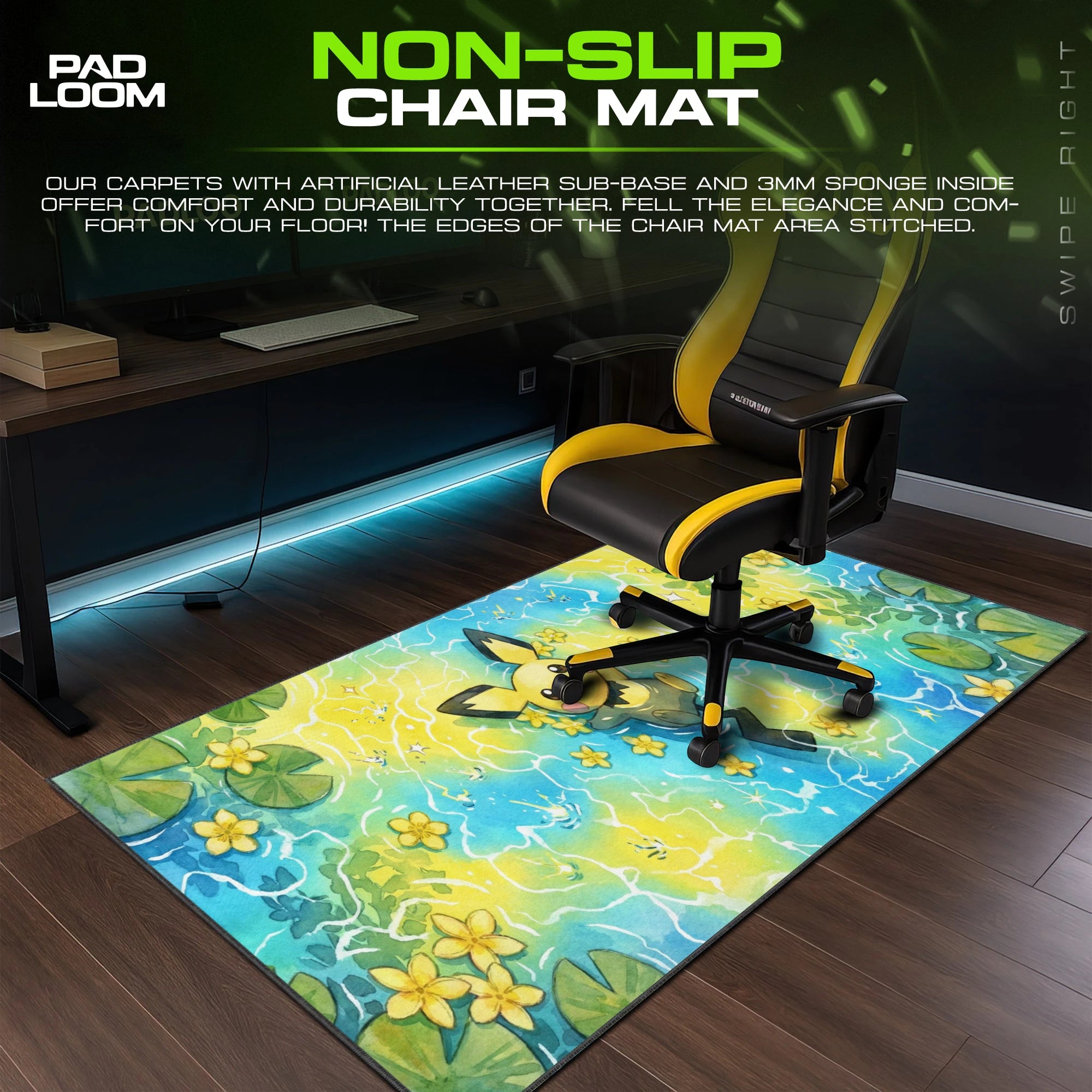 Pichu Sunspark Pond Mouse Pad - Pokemon Desk Mat