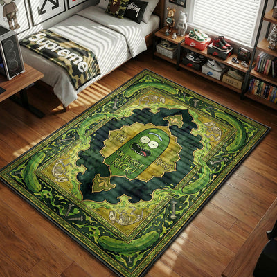 Pickle Rick Rug — Rick and Morty Cartoon Area Rug