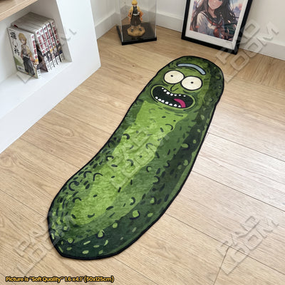 Pickle Rick Rug - Shaped Cartoon Area Rug