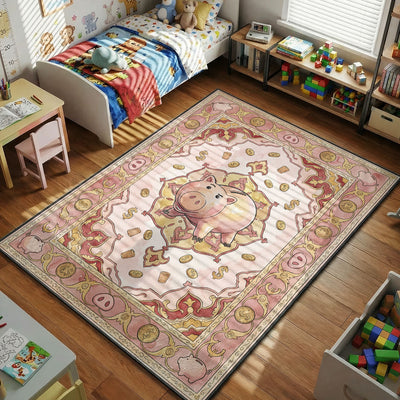 Piggy Bank Coins Rug - Kids Floor Mat