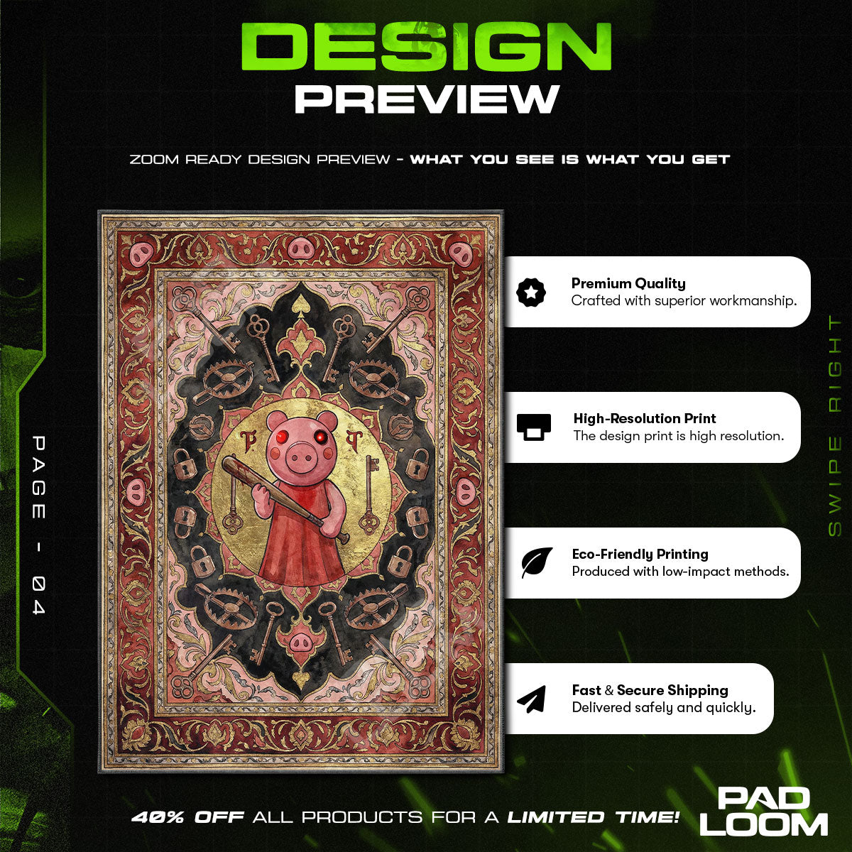 Piggy Infektionsfalle Teppich - Roblox Stuhlmatte