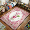 Piglet Winnie the Pooh pink cartoon kids bedroom area rug