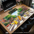 Pikachu Abbey Road Mouse Pad – gaming desk mat by Padloom
