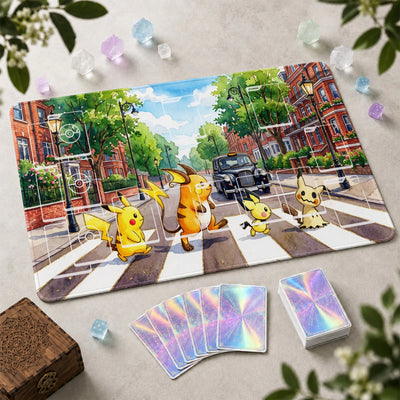 Pikachu Crossing Playmat - Pokemon TCG Mat
