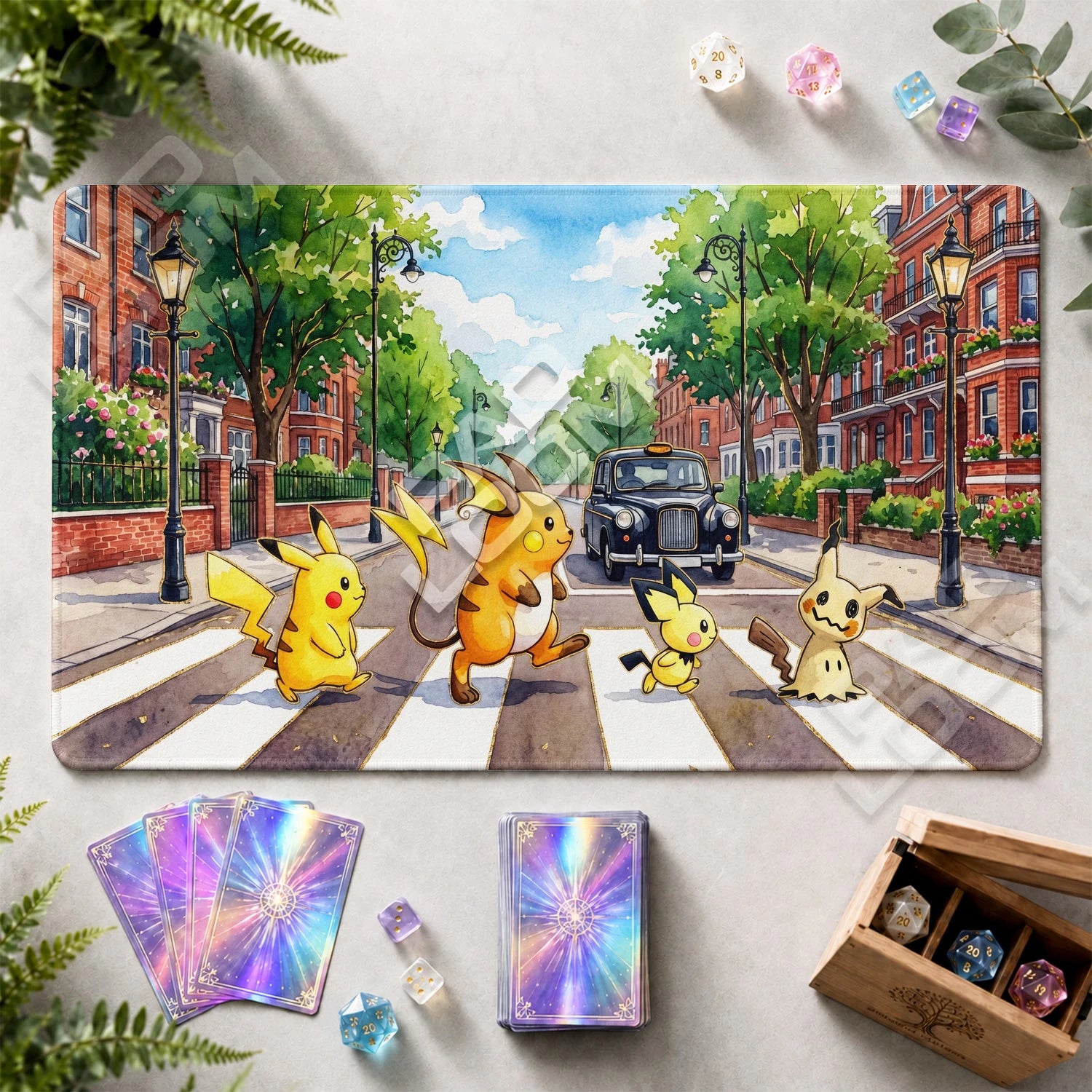 Pikachu Crossing Playmat - Pokemon TCG Mat - view 2