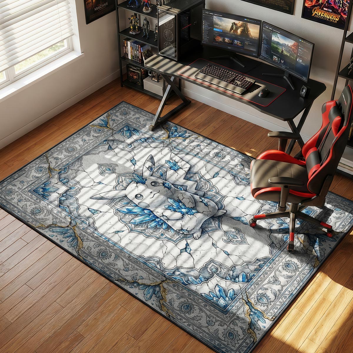 Pikachu Crystal Relic Luxury Floor rug — main product view