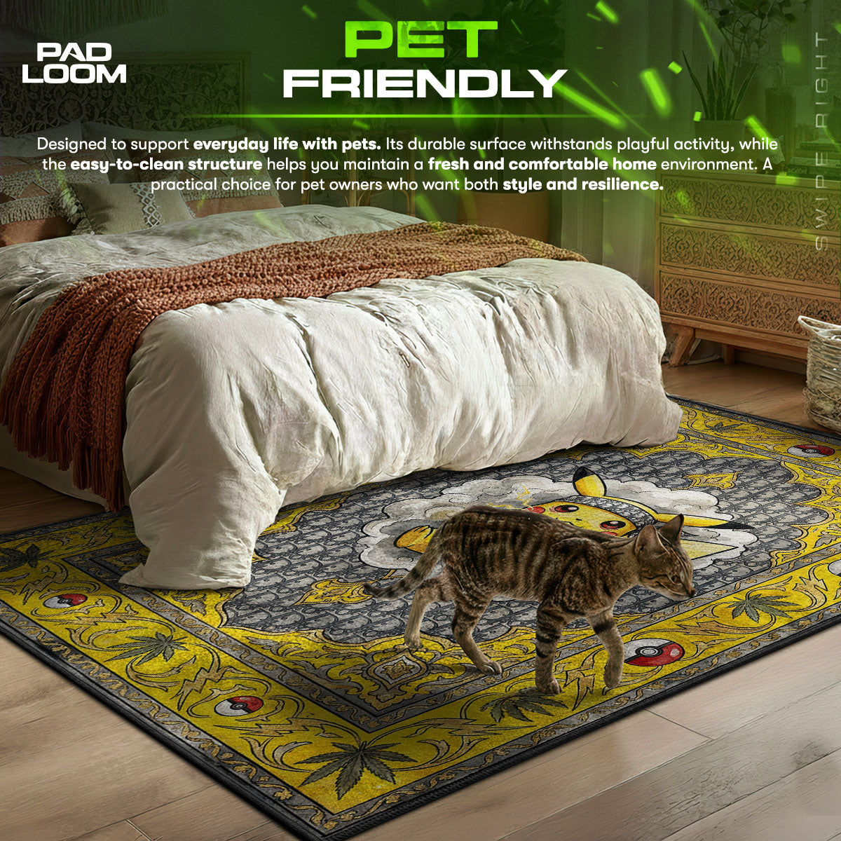 Detailed close-up of Electric rug pattern
