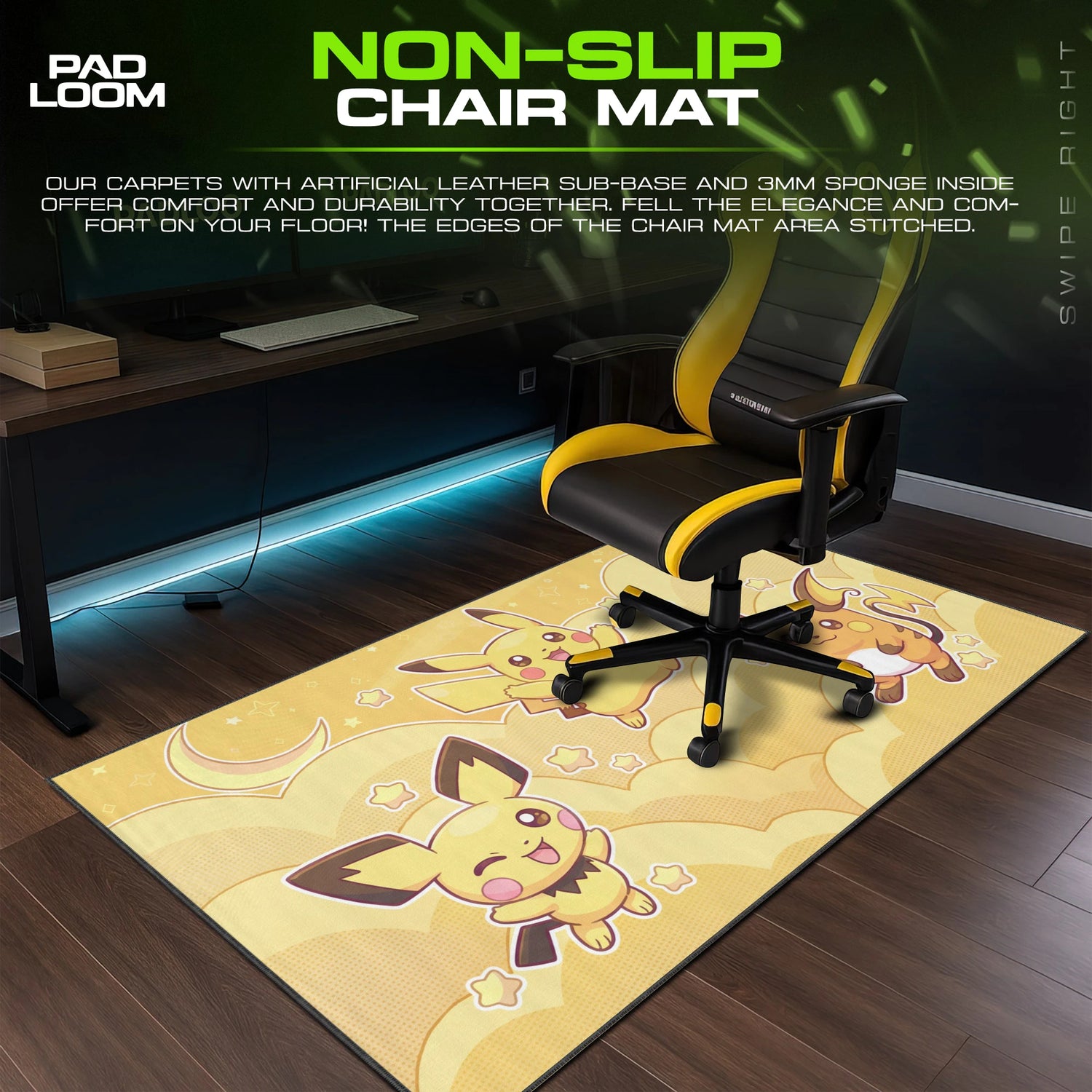 Pikachu Evo Trio Mouse Pad - Pokémon Desk Mat