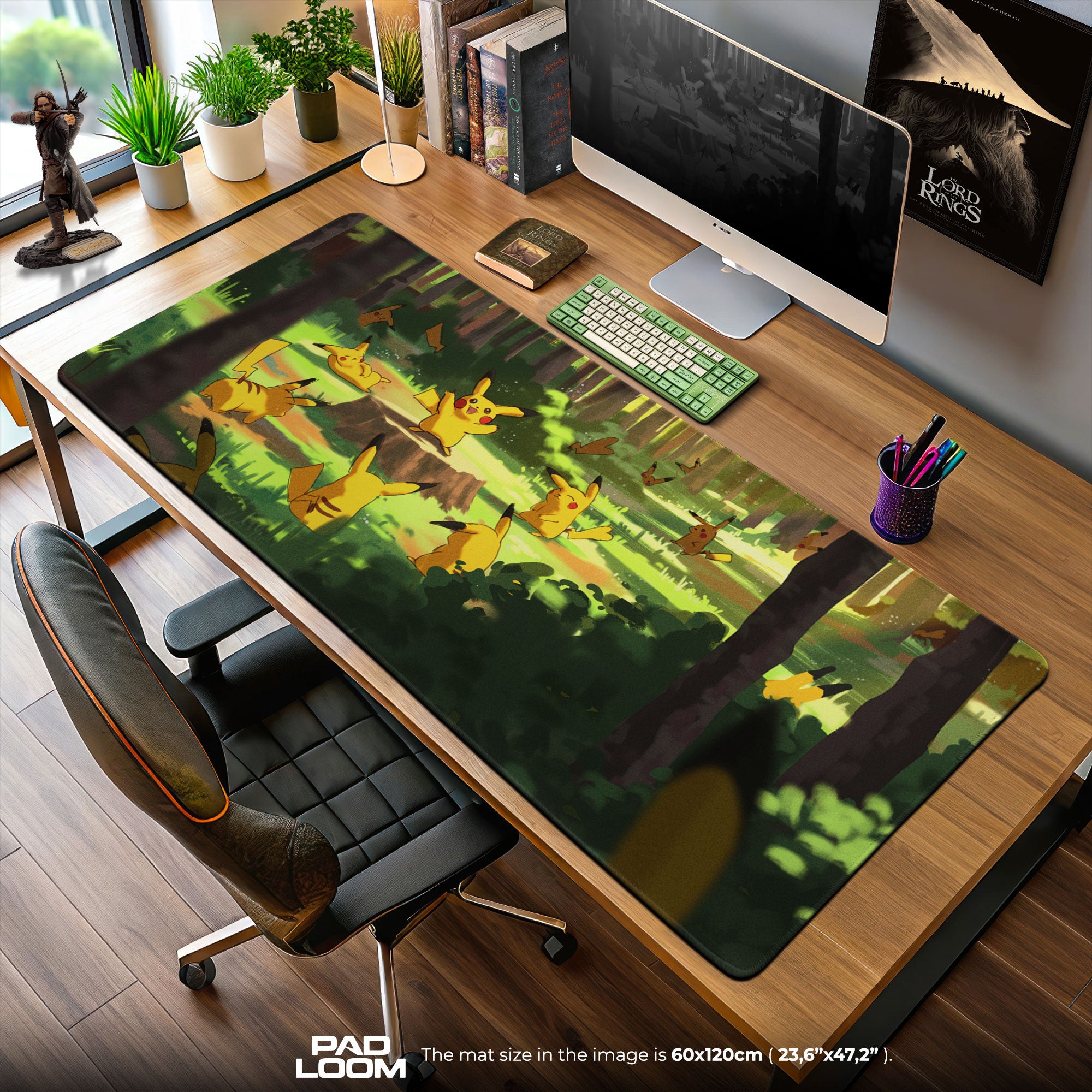 Pikachu Forest Gathering Mouse Pad, Pokemon Game Desk Mat