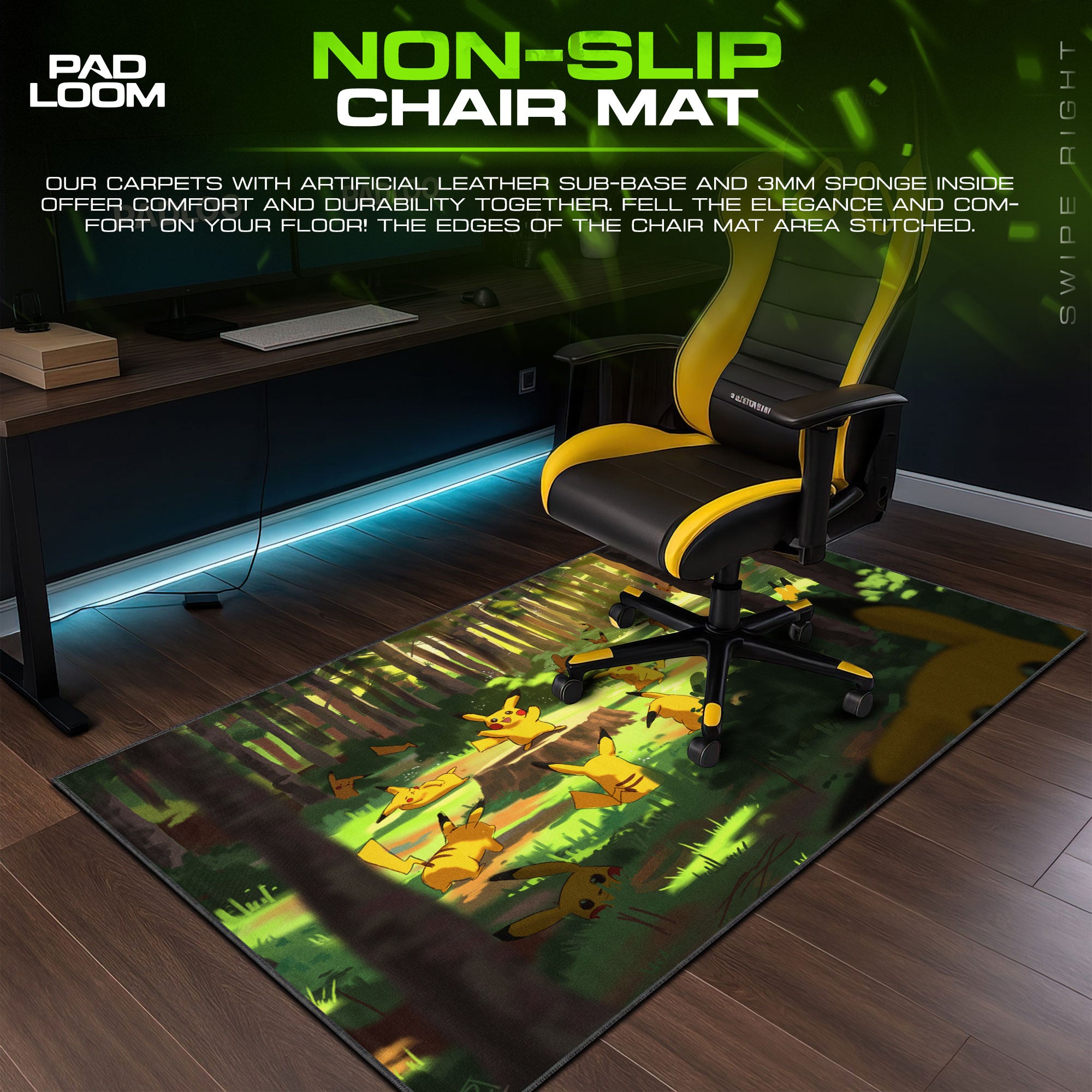Pikachu Forest Gathering Mouse Pad, Pokemon Game Desk Mat