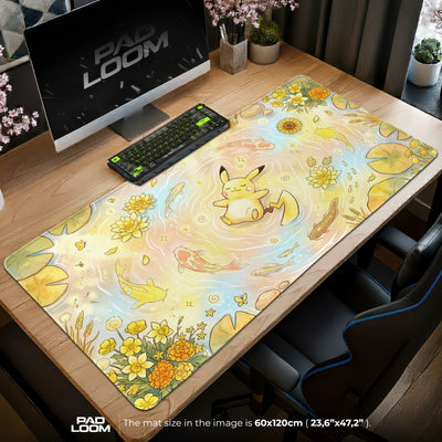 Pikachu Goldener Teich Mauspad - Pokémon Schreibtischunterlage