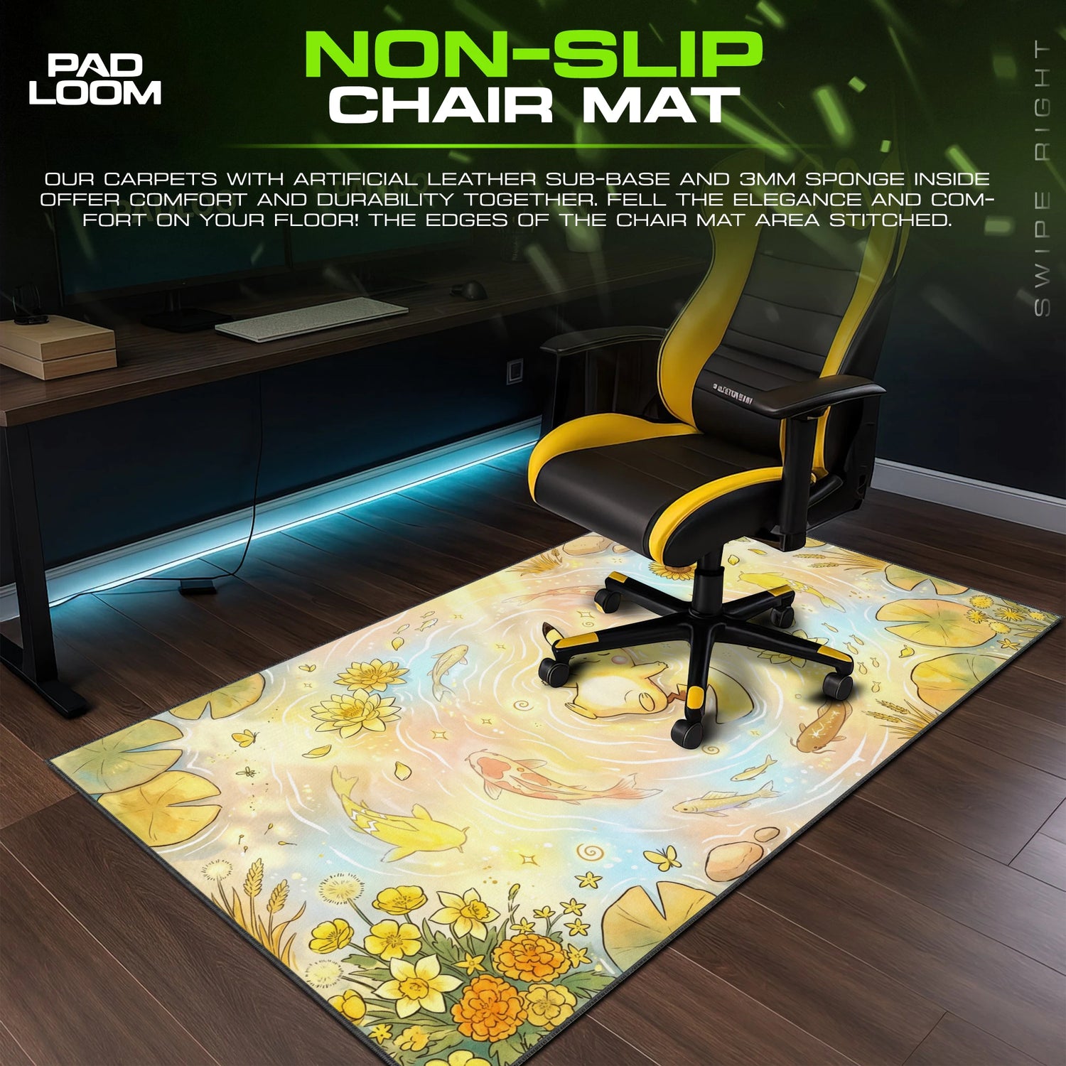 Pikachu Golden Pond Mouse Pad - Pokemon Desk Mat