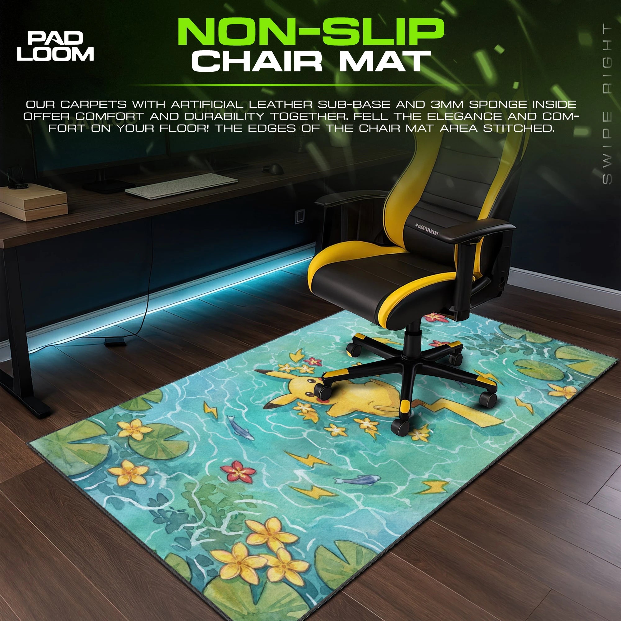 Pikachu Lily Pond Mouse Pad - Pokemon Desk Mat