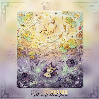 Pikachu Mimikyu Playmat - 2 Player Pokemon TCG Mat