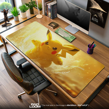 Pikachu Mouse Pad, Battle Charge Pokémon Gamer Desk Mat