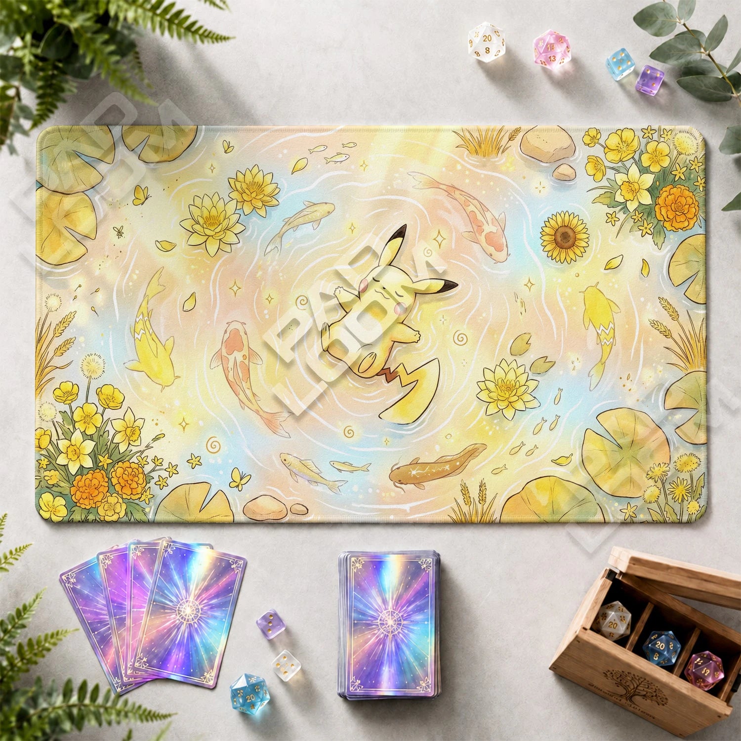 Pikachu Pond Playmat - Pokemon TCG Mat - view 2