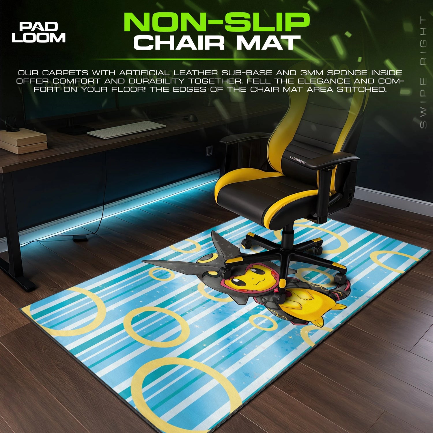 Pikachu Rayquaza Poncho Mouse Pad - Pokemon Desk Mat