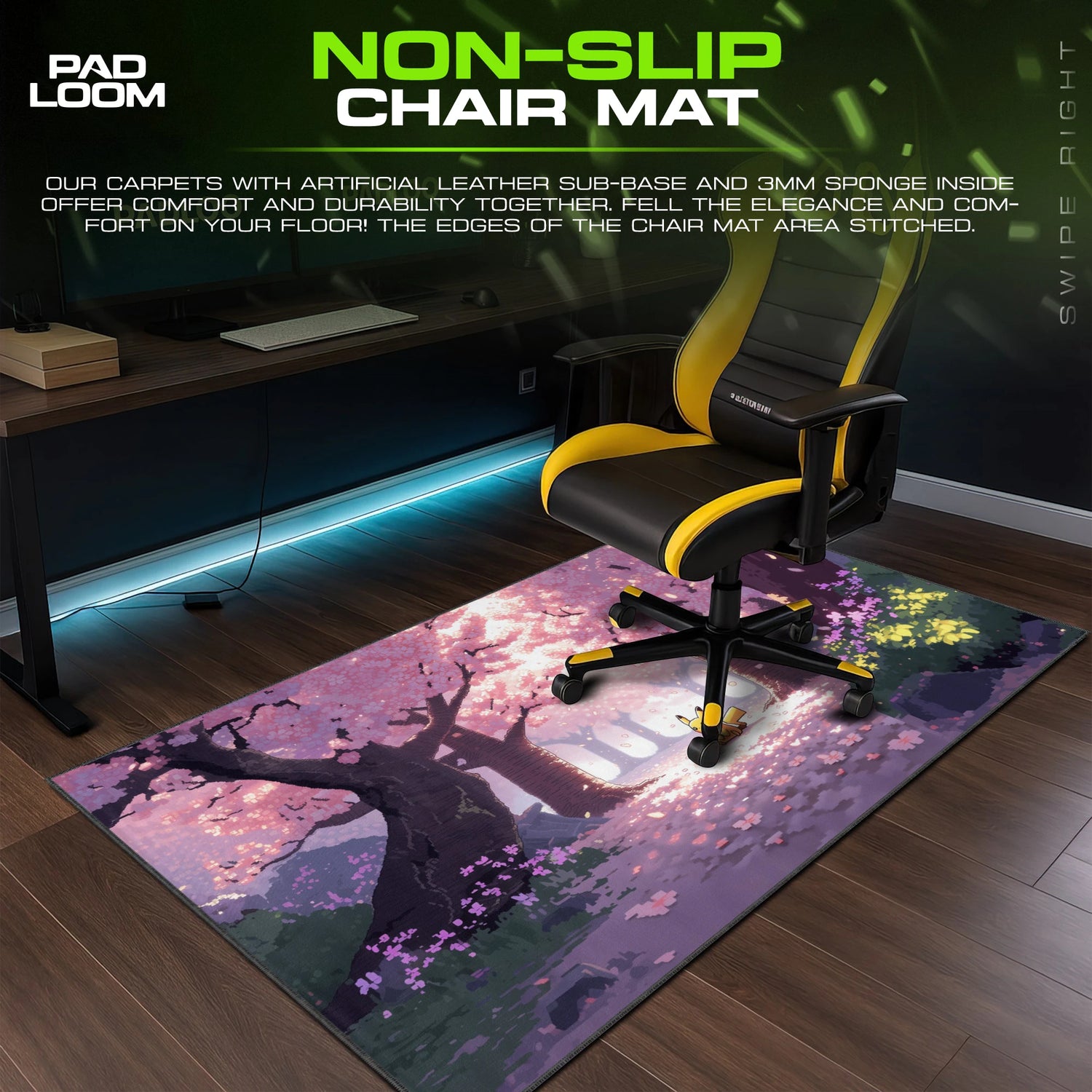 Pikachu Sakura Pixel Mouse Pad - Pokémon Desk Mat
