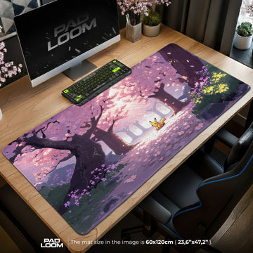 Pikachu Sakura Pixel Mouse Pad - Pokémon Desk Mat