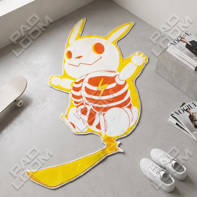 Pikachu Skeleton Rug - Shaped Anime Area Rug