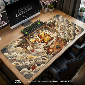 Pikachu Taiko Temple Mouse Pad - Pokemon Desk Mat