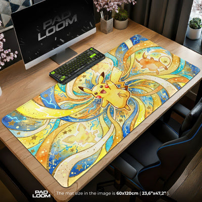 Pikachu Donnerspirale Mauspad - Pokémon Schreibtischunterlage