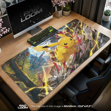 Pikachu Thunder Sprint Mouse Pad - Pokémon Desk Mat