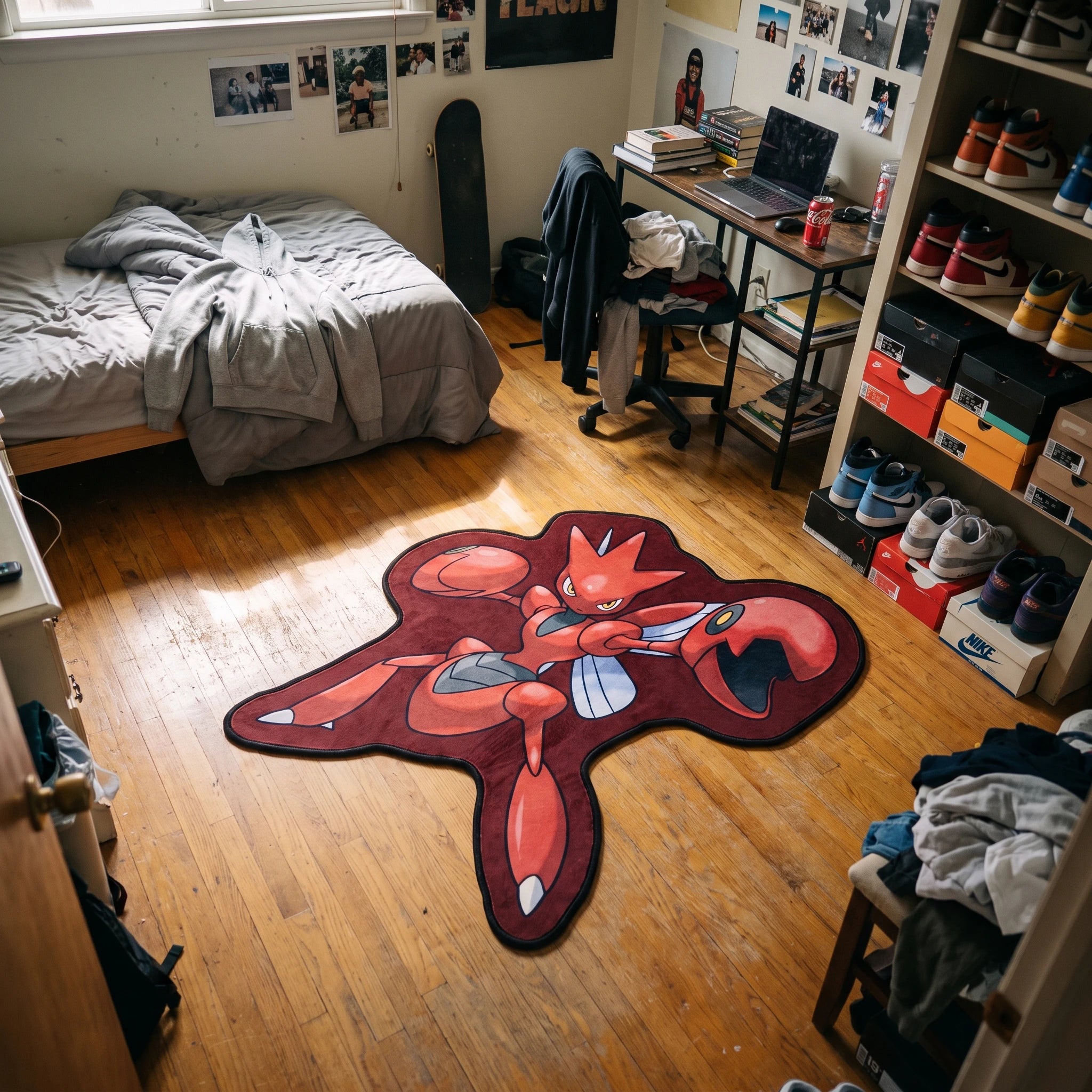 Pincer Scizor Rug - Shaped Anime Area Rug