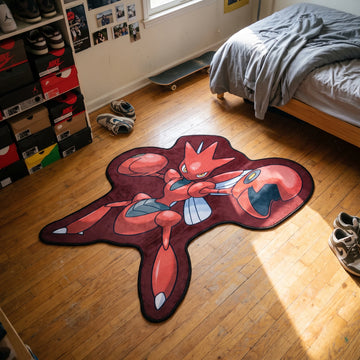 Pincer Scizor Rug - Shaped Anime Area Rug